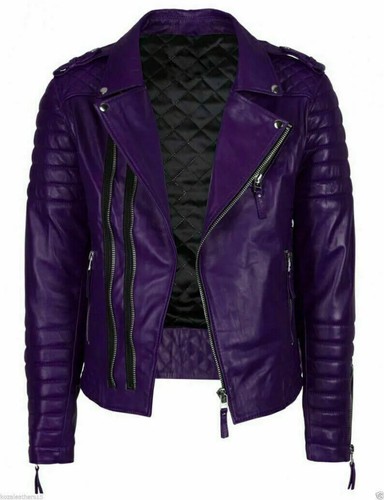 Herren echtes lila lammleder - herren,