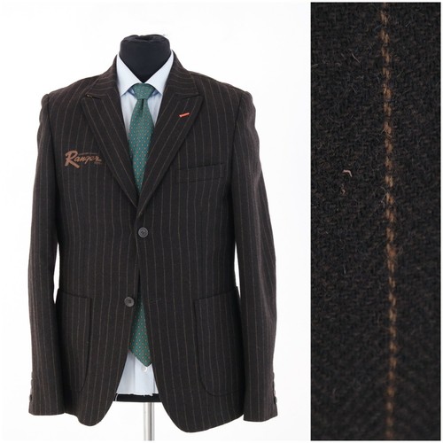 Braun gestreifter herrenblazer - braun,
