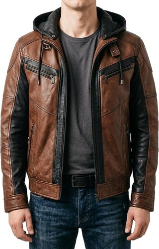 Men brown black leather - men's,