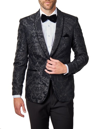 Herren schwarz blumen laub - schwarz,