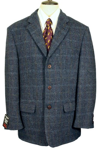 Harris tweed walbusch blau - tweed, 44"